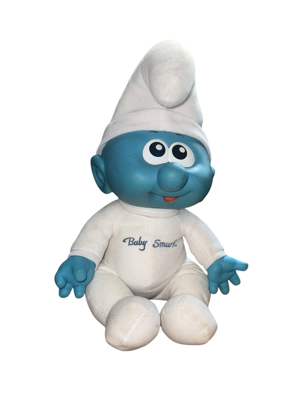 Vintage plush rubber face baby Smurf